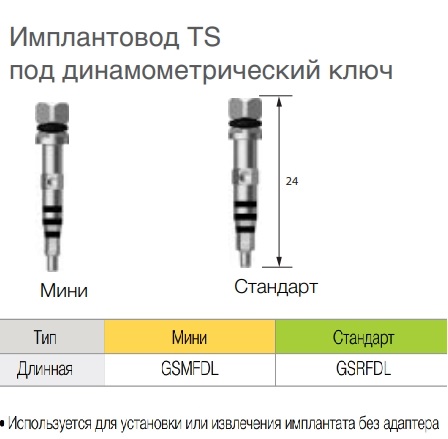 Ключ имплантата (имплантовод под динамометрический ключ) Osstem